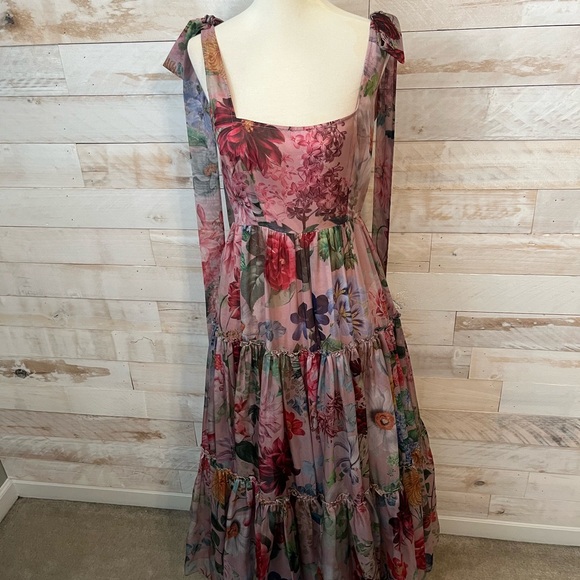 NWT Anthropologie size 2 Isabella tiered square neck maxi dress - Picture 4 of 14